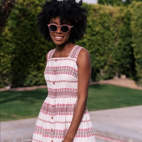 Gal meets Glam Ashton Square Neck Dobby Sundress. - Picture 3 of 14